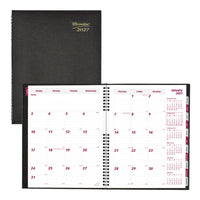 Brownline 2027 14-Month Monthly Planner CoilPro Hard Cover - 11" x 8-1/2" - Black-14-Month: December 2026 to January 2028
