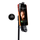 Belkin TuneBase Hands-Free FM for iPhone 5-Make Hands-Free Calls: TuneBase® Hands-Free FM also lets you make and answer calls with the push of a button, even when you're listening to music. When a call comes in, the music will automatically fade out, and you'll hear the caller's voice on speakerphone through your car's stereo speakers.
