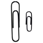 JAM Paper Combo Pack Colourful Paper Clips - Standard & Jumbo - Black - 100 Pack & 75 Pack -Size: 1 inch (Standard/Regular) & 2 Inch (Jumbo) | Keep your stacks of paper organized with coloured paper clips