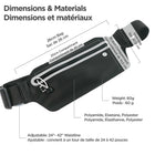 PurAthletics Ultra-Light Waist Bag - Black-Adjustable lightweight bag