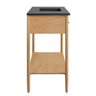 Modway Zaire 48" Single Sink Bathroom Vanity - Natural/Black-Ceramic Single Sink Basin