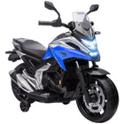 Qaba Honda Licensed 12V Electric Motorcycle with Headlights Music - Blue-Honda licence ensures quality, trust for this ride-on motorbike 