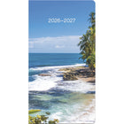 DateWorks 2026-2027 Monthly Pocket Planner - 3.5" x 6.5" - Beaches - Bilingual-6.5" x 3.5" size perfect for on the go planning