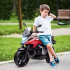 Qaba Honda Licensed 12V Electric Motorcycle with Headlights Music - Red-A button start, headlights, and music enhance interactive play 
