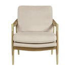 Modway Langford Performance Velvet Accent Armchair - Almond Walnut-Assembly Required