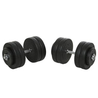 Soozier Adjustable 2 x 55lb Weight Dumbbell Set -Made from high quality steel and plastic for durable, hard wearing use