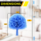 Gritt Commercial Cobweb Duster Brush with 6' Telescopic Pole - 3 Pack-Perfect for eliminating cobwebs and dust buildup