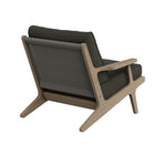 Modway Saratoga Outdoor Teak Wood Armchair - Flint Grey-Non-Marking Foot Glides