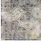 Modway Success Jacinda Distressed Vintage Floral Vintage Medallion Area Rug - 4 ft W x 6 ft L - Multicolored-Stain Resistant / Easy to Clean