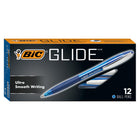 BIC Glide Original Ballpoint Pens Retractable – 1.0mm – Blue – 12 Pack-One 12-count pack of BIC Glide Blue Retractable Ballpoint Pens