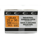 Eco II Garbage Bags - 26" x 36" - Regular - Black -  250 Pack-26" x 36" 