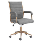 Zuo Auction Office Chair - Grey-Recline function