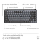 Logitech MX Mechanical Mini for Mac Minimalist Wireless Illuminated Keyboard - Tactile Quiet Keys - Space Grey-Faster workflow, more customization: Customize Fn keys, assign backlighting effects, enable Flow cross-computer control with MX Master 3S for Mac, and more in the improved Logi Options+ (2)