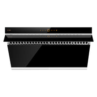 Fotile Slant Vent Series Range Hood - 36" - Black-Black tempered glass