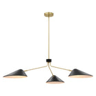 Modway Journey 3-Light 14" Arm Pendant - Black-3-Light Pendant