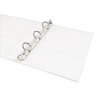 Avery Durable View Binder, 1" Sized Round Rings, 5-1/2" x 8-1/2" , White, (17116)-Round Ring, 3 rings, Double Booster binder closure