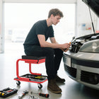 HOMCOM Mechanic Rolling Stool-Four 360° universal casters allow easy movement on complex surfaces

