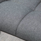 HOMCOM Adjustable Swivel Tufted Fabric Bar Stools - Grey - 2 Pack-Linen-touch polyester fabric are a great match

