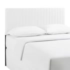 Modway Keira Faux Leather King/California King Headboard - White-Solid Wood and Particleboard Frame