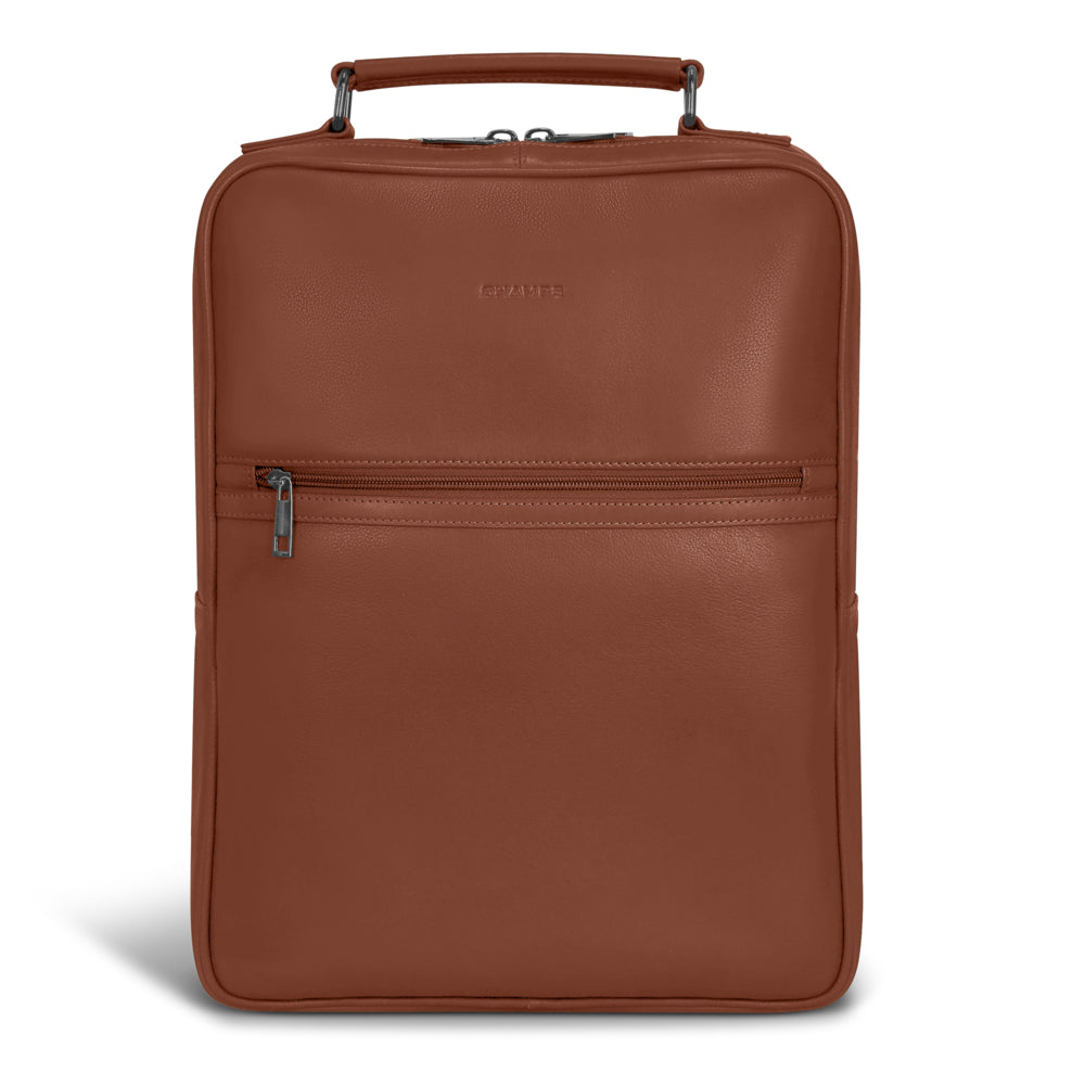 Champs Onyx Leather Compact Backpack - Brown | staples.ca