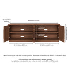 Hudson&Canal Tillman Rectangular TV Stand for TV's up to 75" - Satin Walnut-Features easy assembly