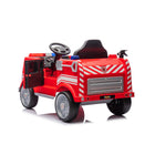 Freddo 12V Firetruck 1 Seater Kids Ride- On - Red-Interactive Accessories: Includes a fire shovel and storage space at the back of the truck for realistic role-play and convenience