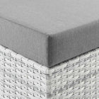 Modway Convene Outdoor Patio Ottoman - Light Grey-Non-Marking Foot Glides