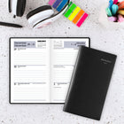 AT-A-GLANCE 2026 Weekly Pocket Planner - 6-1/16" H x 3-5/8" W - Black - Bilingual-Simulated leather cover in black