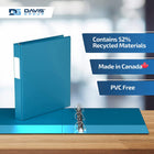 Davis Group Premium Economy Binder - D Ring - 1" - Turquoise Blue - 6 Pack-Ideal for Conferences, Reference, Colleges & Universities