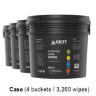 Gritt Commercial Surface Care All-Purpose Cleaning Wipes With Bucket - Fresh Scent - 8" x 6" - 800 Wipes Per Roll - 4 Pack-PORTABLE AND REFILLABLE DISPENSER: Our portable dispenser makes it easy to offer guests, staff, or visitors access to all purpose wipes wherever they are needed. Simply pick up and relocate the wipe dispenser or pop off the lid to refill it with our large wipes.