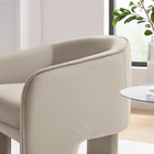 Modway Greer Performance Velvet Upholstered Accent Armchair - Almond-Dense Foam Padding