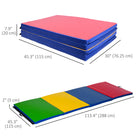 Soozier Folding Gymnastics Tumbling Mat - Exercise Mat with Carrying Handles for Yoga - MMA - Martial Arts - 4' W x 10' L x 2" D-Non-absorbent PU leather surface, fire-retardant, puncture, and mildew resistant 