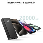 MyBat Pro 20000mAh 20W Power Bank - Black-Durable build with scratch-resistant matte finish