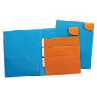 Oxford Divide It Up Twisted Twin Pocket Folder Poly, Assorted-Sub-dividing capability lets you store large papers with ease.