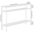 Hudson&Canal Ricardo 42"W Console Table with Metal Shelves - Matte White-9