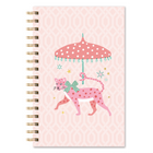 Studio Oh! Medium Spiral Notebook - 5-3/4" x 8-3/4" - Lined - 80 Sheets - Leopard on Parade-Hardcover, 160 pages