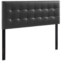 Modway Lily Upholstered Vinyl Full Headboard - Black-Elegantly tufted headboard