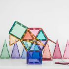 Connetix Pastel Mini Pack - 32 Pieces-All tiles feature Connetix unique bevelled design, allowing the tiles to be strong whilst offering clear refractions