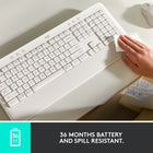 Logitech Signature K650 Comfort Full-Size Wireless Keyboard with Wrist Rest - Off-White-A design choice you’ll feel good about: Plastic parts in Signature K650 include certified post-consumer recycled plastic (Graphite: 28%, Off White: 21%)