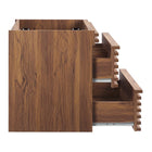 Modway Render 36" Wall-Mount Bathroom Vanity Cabinet - Walnut-Sink Basin and Fixtures Not Included