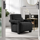 Modway Mirage Boucle Upholstered Armchair - Black-Sturdy Wood Frame
