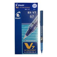 Pilot Hi-Tecpoint V7 Rollerball Pens – Fine Point – Blue – 12 Pack  -Innovative liquid ink technology for exeptionally smooth writing
