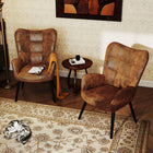 FurnitureR Tufted Accent Chair - Green Velvet-High back adds comfort whether you’re cozying up with a good book or relaxing
