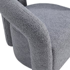 Manhattan Comfort Darian 32.68" Modern Boucle Upholstered Accent Chair - Grey-Modern Open "T" Back Accent Chair with Rounded Finishing