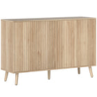 HOMCOM 47.2" L Sideboard Buffet Cabinet with Storage - Oak-Fluted door panels add a touch of elegance