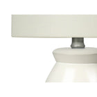 Monarch Specialties 17" H Table Lamp - Cream Ceramic / Ivory / Cream Shade-Assembled dimensions: 9.5 in. L x 9.5 in. W x 16.5 in. H. base: 6.5 in. L x 6.5 in. W x 7.5 in. H. shade: 9.5 in. L x 9.5 in. W x 8 in. H