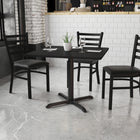 Flash Furniture 36'' Square Laminate Table Top, Black with 30'' x 30'' Table-Height Base (XUBK3636T3030)-Black Laminate Top