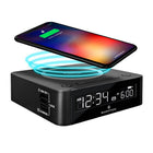 Marathon Watch Wireless Fast Dual Charging Clock - Black-Easy to use - Simple to setup and use, ease in setting time and alarm light weight with a compact, simple and elegant design to fit your home decor