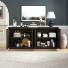 Hudson&Canal Mansfield 68"W Buffet Table - Alder Brown-Product Dimensions: 15.5" L x 68" W x 29" H