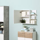 Kleankin Wall Mount Medicine Cabinet with Mirror - White-Assembly required